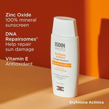 ISDIN Eryfotona Actinica Zinc Oxide and 100% Mineral Sunscreen Broad Spectrum SP