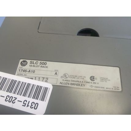 ALLEN BRADLEY 1746-P2,1747-L524,1746-A10,SLC 500 PLC SYSTEM,CPU,I/O MODULE,CX