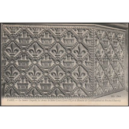 Les Armes de Saint-Louis, La Sainte Chapelle, Paris, c.1910 - Neurdein CPA