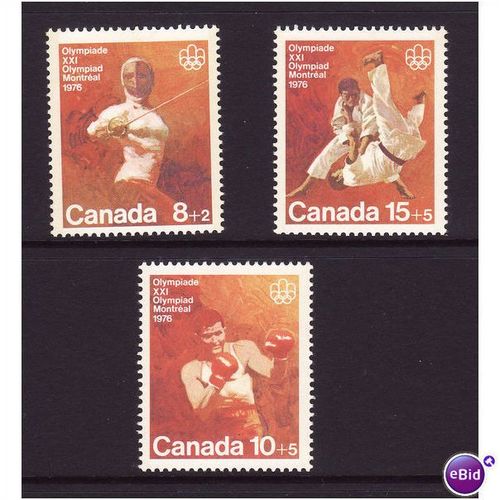 CANADA 1975 OLYMPIC GAMES MONTREAL SG 814/816 SET 3 VALS U/M MINT