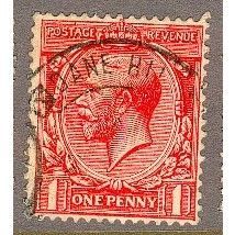 GB stamps 1912 - SG419 - KGV - 1d red - Dane Hill