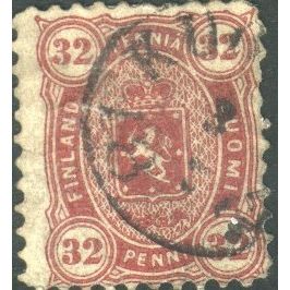 Finland 1875 - SG79 - 32p pink - Arms - used