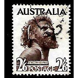 AUSTRALIA 1950 2s.6d ABORIGINE BROWN SG253 FINE USED