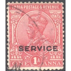 India 1912 - SG O80 - KGV 1a red (Service) - used 2