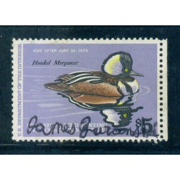 Used RW45 $5 Hooded Merganser Drake Very Fine C1061