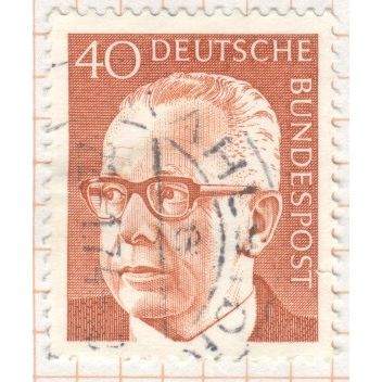 Germany 1970 - 40pf brownish orange - President Heinemann - used
