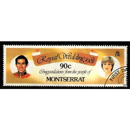 Montserrat 1981 Royal Wedding 90c Used Stamp L