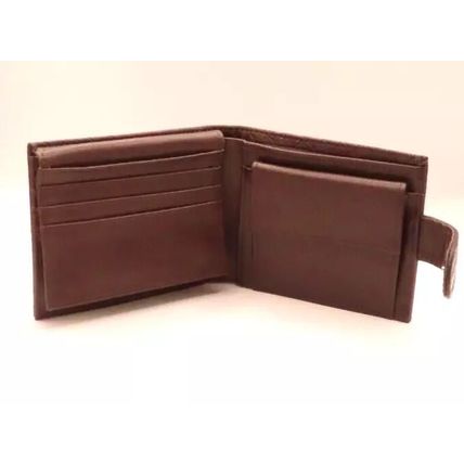 Brown Weave Pattern Wallet 10 CM Mens Comes Boxed Gift Male Purse Money Coins