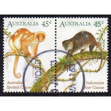 Australia 1996 Cuscus - J.I. with Indonesia - 45c Joined Pair Used