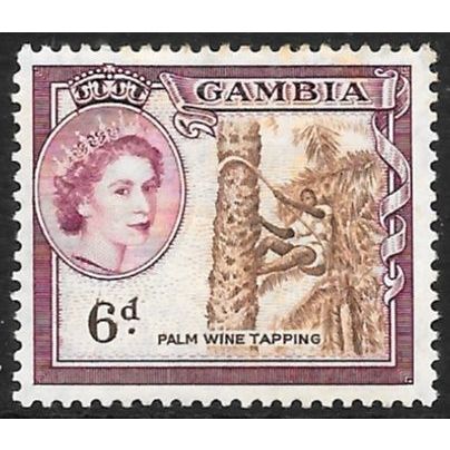 1953 Queen Elizabeth II - 6d Mounted Mint C2-