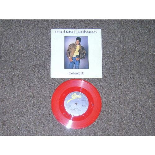 Michael Jackson Red Vinyl 45 rpm "Beat It " UK British Import New!!