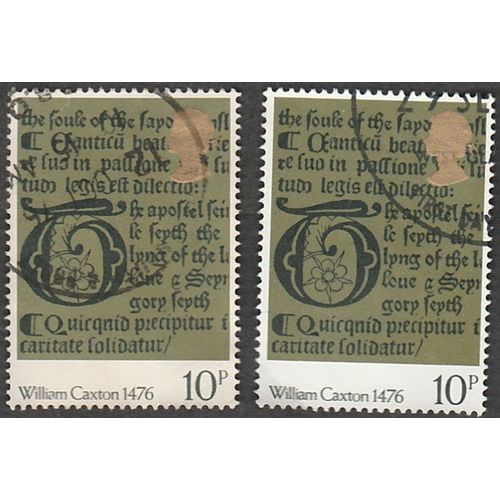 1976 500th Anniv of British Printing 10p Value. The Tretyse of Love. Fine Used