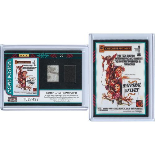 ELIZABETH TAYLOR + MICKEY ROONEY Dual Costume Americana Card