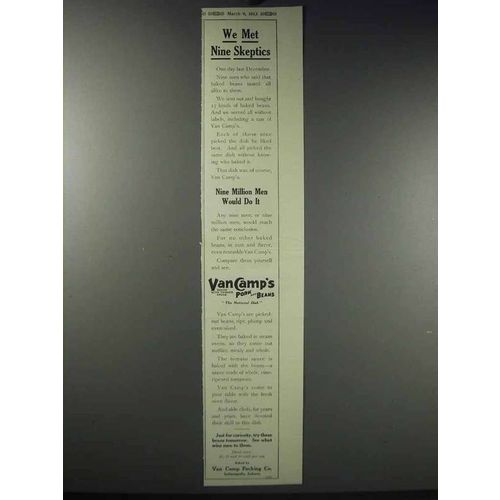 1913 Van Camp's Pork and Beans Ad - Met Nine Skeptics