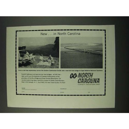 1964 North Carolina Tourism Ad