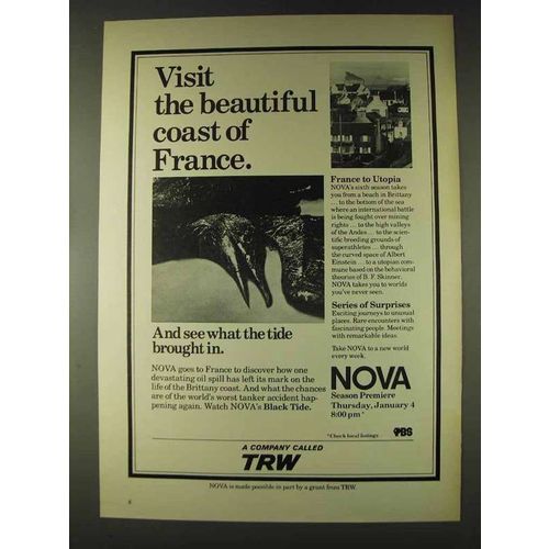1979 TRW NOVA Black Tide PBS Ad - Visit France