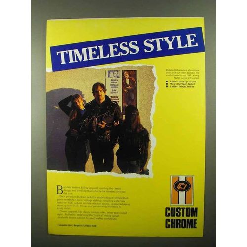 1987 Custom Chrome Bullskin Jackets Ad - Heritage
