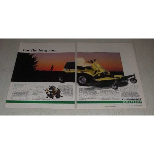 1987 Cushman Front Line Mowers Ad - For the Long Run