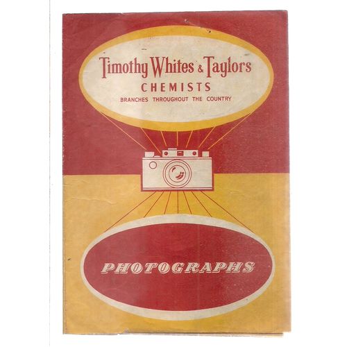 TIMOTHY WHITE & TAYLORS CHEMISTS vintage photograph wallet =