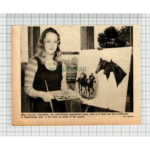 C7509) Miss Carolyn Alexander Artist Newmarket - 1973 Cutting