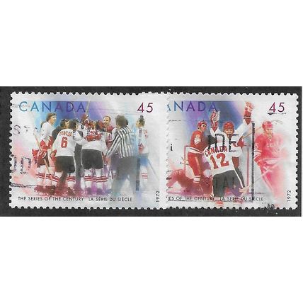 CAN 1997 (SET) '25TH ANN OF USSR - CANADA ICE HOCKEY'(2v) FINE USED (EBID71-504)