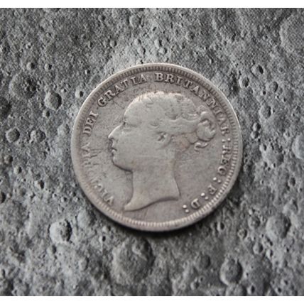 1886 Queen Victoria Silver Sixpence 6d British English 92.5% Silver