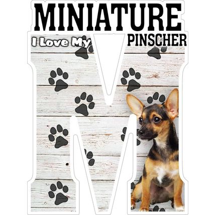 I Love My Miniature Pinscher Dog Fridge Magnet