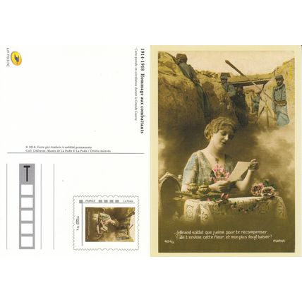 France 2018 PAP Carte Grand soldat Neuf **