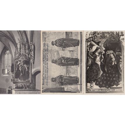 Blutenburg Holy Mary Three Wise Men Statue 3x German Postcard s