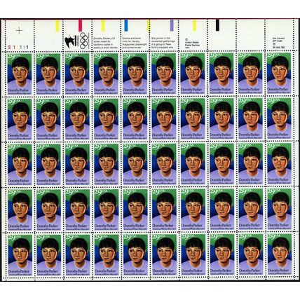 Dorothy Parker Poet Sheet of Twenty 29 Cent Postage Stamps Scott 2698