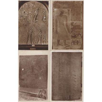 Museum De Louvre Egyptian Mural 4x Old Postcard s