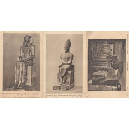Limehouse Statue Of King Kha Sekhem 3x Old Egyptian Postcard s