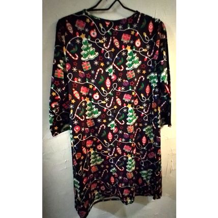 Dress Works Ladies Christmas Tree Lights Canes M Novelty Shift Dress NWT Holiday