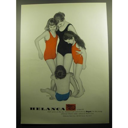 1958 Helanca Swim Suits by Regal Advertisement - Helanca a fluid fit