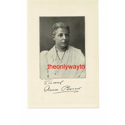 Annie Besant, Theosophist & Activist, Book Illustration (Print), 1895