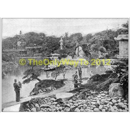 Mikados Palace Gardens, Tokyo, FROM PICTURESQUE JAPAN, 1910 MODERN REPRODUCTION