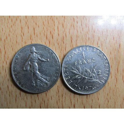 France Republic 1976 1 Franc Coin