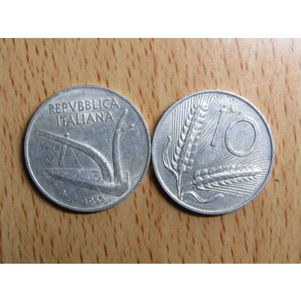 Italy 1955 10 Lire Coin