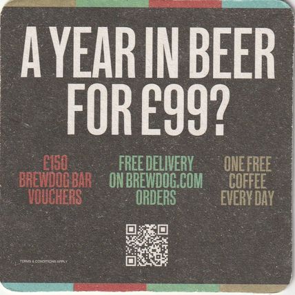 BEER MAT - BREWDOG - BREWDOG PLUS - (Cat No 114) - (2022)