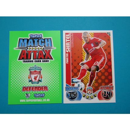 169. Martin Skrtel - Liverpool - Match Attax 2010/11 Football Card EF1