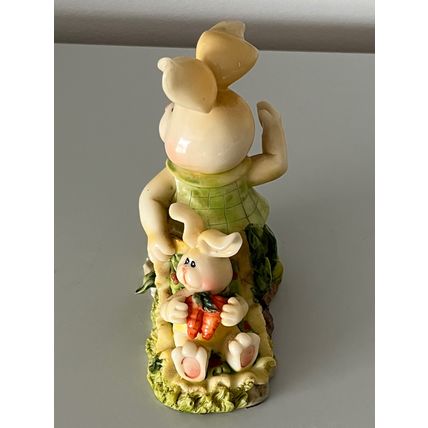EASTER BUNNIES CERAMIC FIGURINE