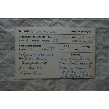 QSL Card Yorkie, Papa Hotel, Peterborough