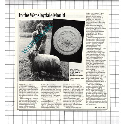 Thorney Grange Thorney Hall Leyburn Yorkshire Hodgson - 1985 Clipping