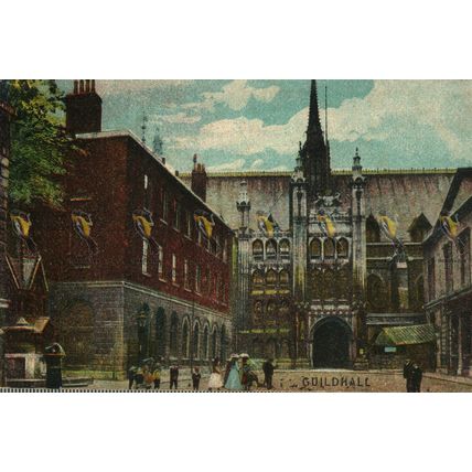 Guildhall, London, Postcard, 1900s