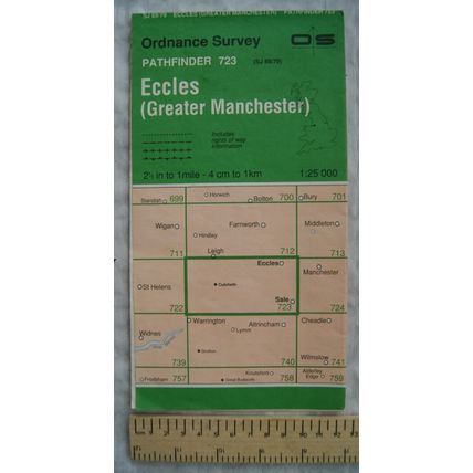 1993 OS Pathfinder map Sheet 723 SJ 69/79 Eccles, Greater Manchester