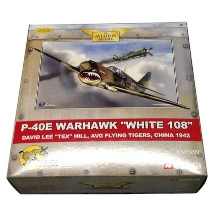 P-40E WARHAWK WHITE 108 DAVID LEE "TEX" HILL FLYING TIGERS - CORGI US35209 1/72