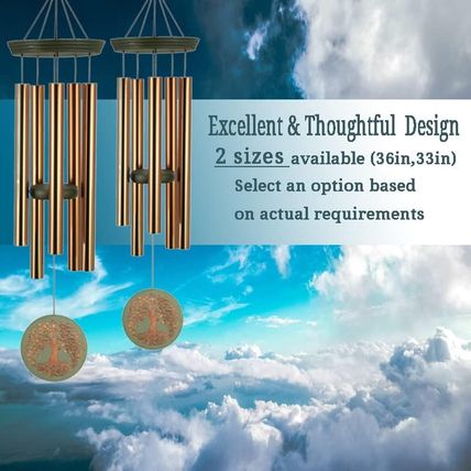 Wind Chimes for outside Engraved Tree of Life,Wind Chime Outdoors Deep Tone,33 I