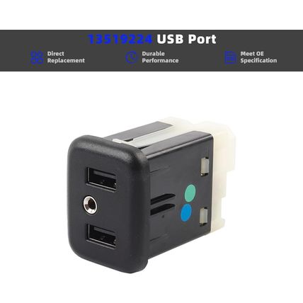 13519224 USB Port AUX Jack Auxiliary Input Adapter Compatible with Chevy Buick G
