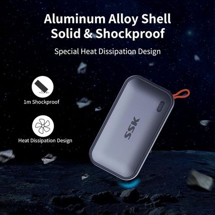 SSK Portable SSD 500GB External Solid State Drives, up to 1050Mb/S USB C SSD Ext