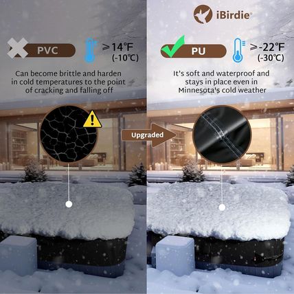 Ibirdie Outdoor Waterproof Hot Tub Swim SPA Cover 218 X 97 Inch Fit 8 X 18 Ft, 2